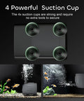 Top view of 550 GPH Submersible Fountain Pump With 7.2 Ft Lift, 30W, 2000 L Per Hour showing four suction cups for aquarium use.
