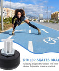 Adjustable Rubber Toe Stopper for Roller Skates High Elasticity Brake Head with Skater on Bike Path