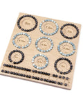 Beading Board For Jewelry Making, Bamboo Bead Tray 5 To 8 Inches With 9 Grooves And 2 8.5 Inch Slots with bead layout