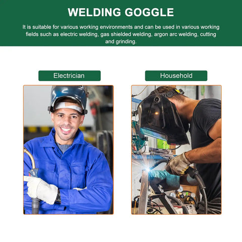 Image of Top Shelf Welding Safety Goggles With Heavy Duty ABS Construction and Double Layer Lenses used by electrician and household applications.