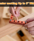 Using Mini Center Finder Tool 90 Degree Precision Machinist Square for marking center on wood with pencil