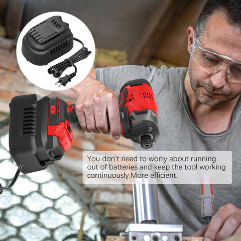 Man using a power drill with a Heavy Duty 20V AC To DC Power Adapter Transforms Your Cordless Gear Right Into Wired Mode For 500 Watts Of Solid Juice And A Long Flex Cable To Crush Home Builds Smooth Today.