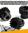 Three Pack Pinion Gear Sets In Zero Point Eight M Module With Seventeen Teeth And Five Millimeter Bore For One Eighth And One Tenth Scale RC