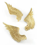 Solid Brass Angel Wing Cabinet Knobs With A Slick Matte Gold Plating That Delivers Heavy Hitter Durability And Fresh Nordic Vibes For Dresser Upgrades Adding Knockout Vintage Elegance To Your Digs With Zero Hassle