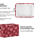 Collapsible Canvas Storage Basket With Waterproof Interior And Sturdy Handles For Bedroom Closet Organization, 14.2x10.2x8.3 inches.