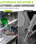 Badass OD5 Plus Green Laser Welding Shield For Handheld Fiber Guns With Rock Solid Mount to block stray beams in welding.