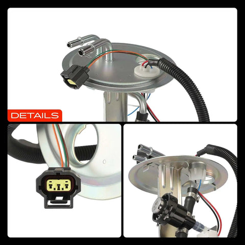 Top Shelf Electric Fuel Pump Assembly For Ford Ranger 1998 showing installation details and connector type.
