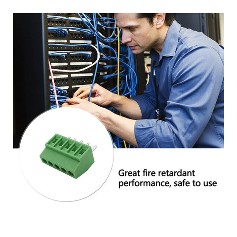 Man installing a 10 Pack 5 Pin 2.54Mm Pitch Pcb Screw Terminal Block Rock Solid Quick Connect for wiring.