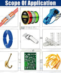 Various materials including wires, springs, hooks, and a circuit board for use with Straight Up Heavy Duty Digital Pull Force Tester.