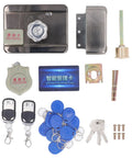 Premium Electronic Deadbolt Door Lock Featuring Smooth Wireless Remote Controller Access Top Tier Anti Tamper Design Hella Secure Keyless Entry For Residential Protection, includes remote controls and security cards.