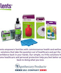 Flents Wipe N Clear lens cleaning kit: spray bottle, box of wipes, and blue microfiber cloth