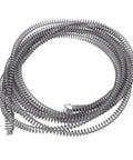 Heavy Duty 16 MM Drain Auger Cable For Drill Powered Plumbing Snake, gray spring coil for clearing stubborn clogs.