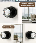Crystal And Brushed Gold Door Knobs For Bedroom And Bathroom, Privacy Lock, Sleek Gold Finish, Modern Look, Adjustable Latch, single knob