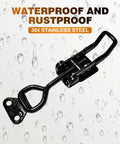 Two Pack Toggle Latch Clamp Kit With Adjustable Zinc Plated Metal Pull Hasp Latches Beefy Heavy Duty Latches For Smoker Lid