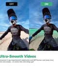 Comparison of SuperSmooth stabilization and Horizon Lock on Weatherproof 5.7K 360 Video Action Camera Creator Bundle.