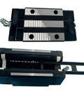 2pcs EGH15CA Linear Slider Blocks with silver bearing surface and oil cups, designed for CNC routers and garage projects.