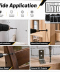 Drywall Screw Set 130 Piece Assortment With Six Sizes Including #6 X 5/8 Inch, wood and drywall installation uses shown