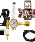 CO2 Regulator Kit With Gauge And Flow Meter, 120V Solenoid Plug For Grow Rooms And Indoor Gardens, shown with packaging