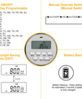 Heavy Duty Digital Pool Timer Switch 40Amp 2Hp Controller 120V 240V 277V AC 24 Hour Display with programmable functions.