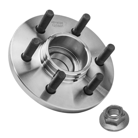 Heavy-Duty Front Wheel Bearing Hubs 2-Piece Kit Fits Dodge Durango 1999-2003 RWD, Solid Steel construction, visible 6-lug design.
