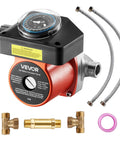Heavy Duty Hot Water Recirculating Pump Kit With Smart Programmed Timer And Adjustable Bypass Valve For Zero Wait Tanks 10 Gpm Flow Pro Grade Stainless Steel Circulator 110V Setup with timer and hoses