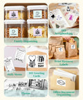 Compact T02 Mini Sticker Printer With Bluetooth Label Maker Inkless Thermal Printer For Photos And Notes Portable Sticker Box Kit applications shown, including family organizing, DIY scrapbooking, and greeting cards.