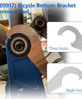 Double Ended Bicycle Bottom Bracket Lockring Wrench And Removal Tool showing single and triple hook ends for cup-and-cone systems.