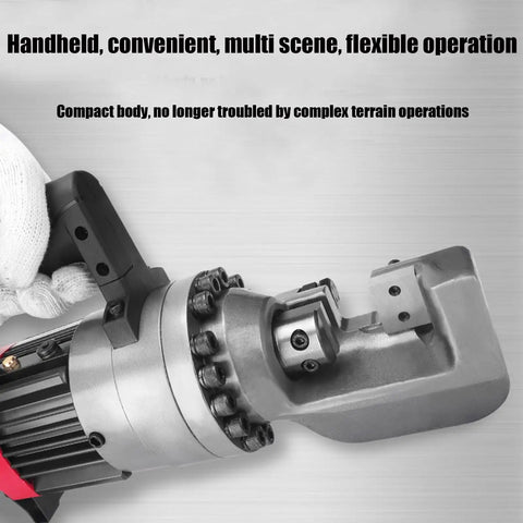 Beefy Portable Hydraulic Steel Bar Cutting Machine 220V 50Hz showing adjustable bolt and cutting mechanism for rebar