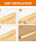 Easy installation steps for 10 Pack 10 Inch Matte Gold Finger Pulls, showcasing cabinet hardware fitting, installation process.
