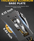 Thickened aluminum base plate for the Badass Brushless Cordless Circular Saw Slick 6 Inch Blade, ensuring stable cutting.
