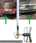 Lucstar radiator cleaning wand with quick-connect pivoting coupler for pressure washers; Amazon brand, 240-degree.
