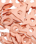 Close-up of various shaped iron rings from Dent Puller Rings Kit 50 Piece Multifunctional Auto Body Tool Set for sheet metal repair