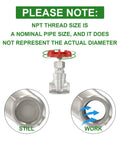 Diagram of One Piece 304 Stainless Steel Gate Valve 2 Inch NPT Female Rotary Sluice Valve With Wheel Handle For Water Oil Gas