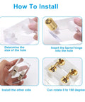 Eight Piece Solid Brass Barrel Hinges With A Sleek Hidden Profile And True One Eighty Degree Wide Opening For Smooth Cabinet Door Swing installation guide with clear steps.