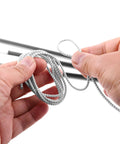 Hands holding Replacement Shock Cord Kit for Tent Poles and Outdoor Gear Built Tough Elastic Bungee Cord 0.09 Inch Diameter 18 Feet Long