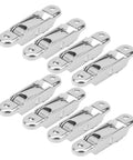 20 Piece Top Shelf Sliding Door Window Pulleys With Double Flat Rollers And Heavy Duty Plastic Steel Push Pull Hardware Engineered For Smooth Gliding Action Every Single Day, showing eight shiny metal pulleys.
