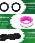 Full Flow Rain Barrel Spigot Kit With Bulkhead Fitting And Drain Valve, rubber rings, thread sealing tape, and install string