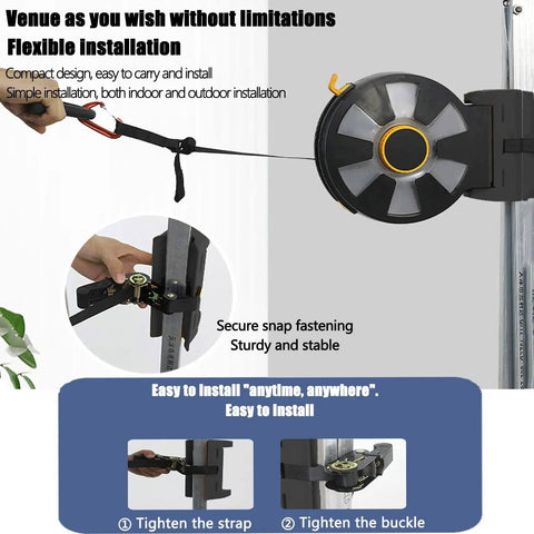 Wall Mounted Flywheel Trainer With Trendy Roulette Design Multi Exercise Gym Station Portable Fitness Gear for easy installation.