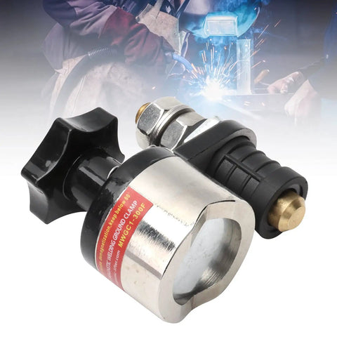 Super Cool Switchable Magnetic Grounding Clamp With Easy On Off Control For Safe Welding Tools And Quick Electronic Connections Made With Sturdy Copper Rod And Silicone Insulation Grip That No Sparks Just Steady Ground Connection Every Single Time You - durable metal clamp with a black grip.