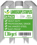 Heavy Duty Tough As Nails 5 Inch 11 Gauge Galvanized Garden Stakes U Shaped Ground Staples For Landscaping Secure Weed Barrier Fabric Irrigation Tubing Fence Tarpaulin And Outdoor Projects