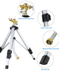 Tripod Lawn Sprinklers Pack Of 2 Heavy Duty 360 Degree Coverage for Yard and Garden adjustable tripod with nozzle detail