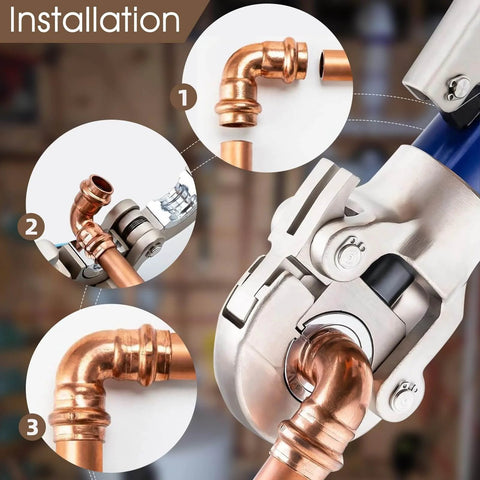 Zero Lead Copper Press Fittings One Half Inch Copper Coupling With Stop Five Eighths Inch Outer Diameter Twelve Pack PxP Press Fittings installation