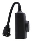 Make Your Porch Lights Run Smooth With This Beefy Outdoor Plug In Timer Using Natural Light Sensors For Auto Day Night Cycling Zero Headache Landscape And Holiday Setup 15 Amp, side view showing dial and plug.