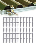 100 Pcs Self Tapping Stainless Steel Hex Washer Head Screws Kit With Self Drilling Point For Furniture And Mechanical Repair Durable Wood Fasteners