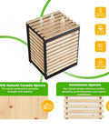 130 Gallon Solid Wood Compost Bin With Pull Out Door For Backyard Garden And Patio, Built Tough Outdoor Composting Bin shown