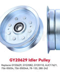 Heavy Duty Idler Pulley Replacement For John Deere And Cub Cadet Lawn Mowers Fits GY20629 75605034A AUC17621 view showing dual sides.