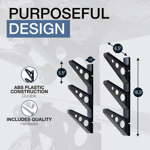 Heavy Duty Skateboard Wall Mount Rack Stores Three Longboards Street Decks And Accessories With Steel Frame dimensions 16.5x5.5 inches
