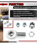 Built Tough 1.25 Inch Heim Joint Rod End Linkage Kit featuring chromoly components for suspension adaptation and off-road use.