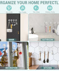 Budget Friendly Vacuum Suction Cup Hooks Set Four Piece Reusable Waterproof Shower Hangers for storage on doors, bathroom, decorations, kitchen.