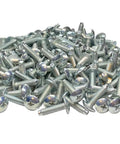 Premium 10-32 Zinc Rack Screws Sold As A Hundred Piece Kit For Server Racks And Electronic Chassis Mounting Crafted In Usa, pile of screws.